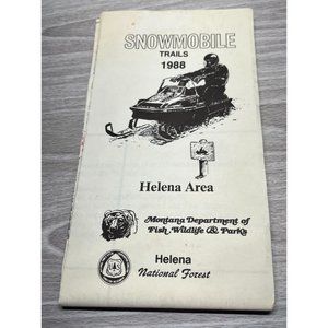Vintage Montana Snowmobile Trails Guide 1988 Helena Map